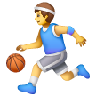 man bouncing ball as rendered by Samsung