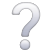 white question mark as rendered by Samsung