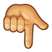Backhand Index Pointing Down as drawn by Samsung in Touchwiz 2.0