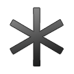 Simbolo Dell’asterisco as drawn by Samsung in Touchwiz 6.0