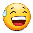 Grinning Face with Sweat, the design in this release