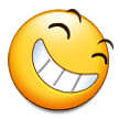 Grinning Squinting Face as drawn by Samsung in Touchwiz 7.0