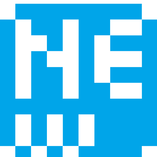 Wort „New“ in blauem Quadrat as rendered by SerenityOS