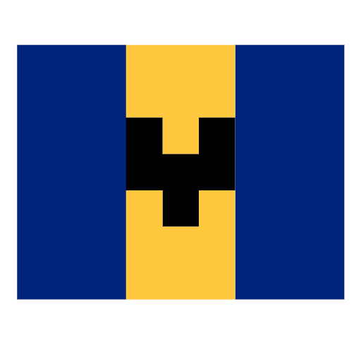 flag: Barbados as rendered by SerenityOS