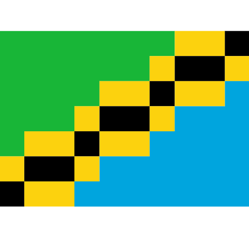 flag: Tanzania as rendered by SerenityOS
