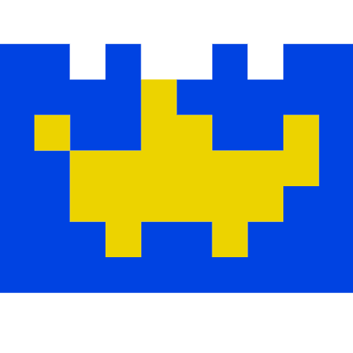 flag: Kosovo as rendered by SerenityOS
