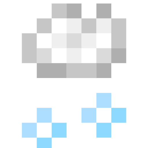 cloud with snow as rendered by SerenityOS