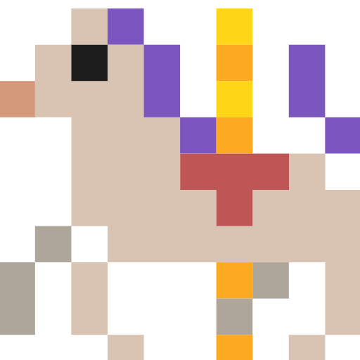 carousel horse as rendered by SerenityOS