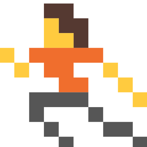 person running as rendered by SerenityOS