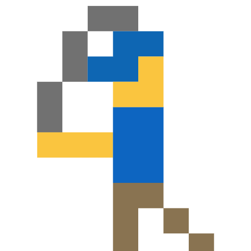 man golfing as rendered by SerenityOS
