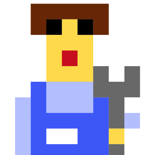 man mechanic as rendered by SerenityOS