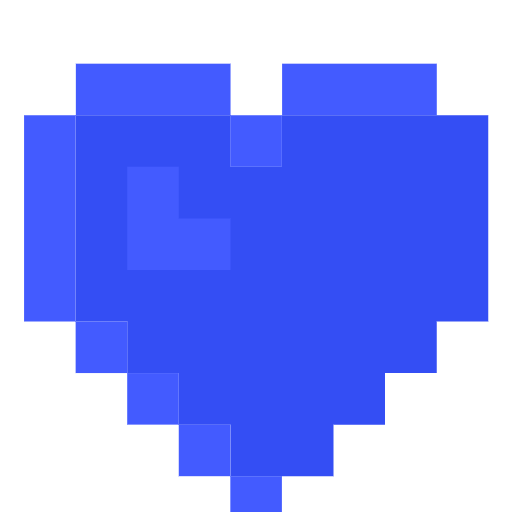 cuore blu as rendered by SerenityOS