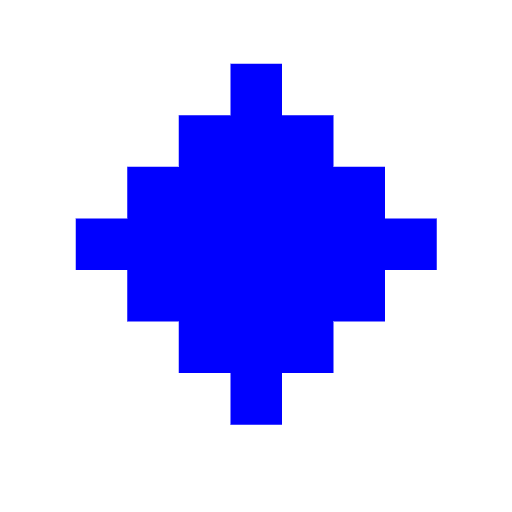 large blue diamond as rendered by SerenityOS