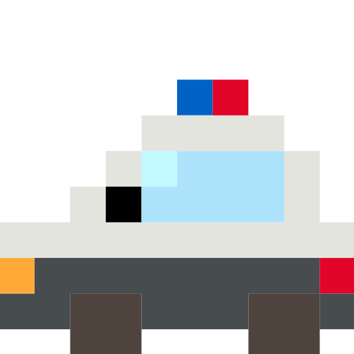 police car as rendered by SerenityOS