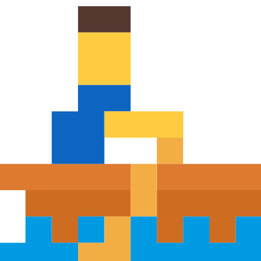 man rowing boat as rendered by SerenityOS