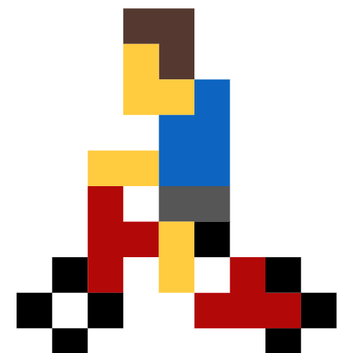 man biking as rendered by SerenityOS