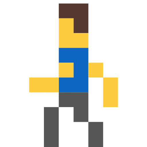 man walking as rendered by SerenityOS