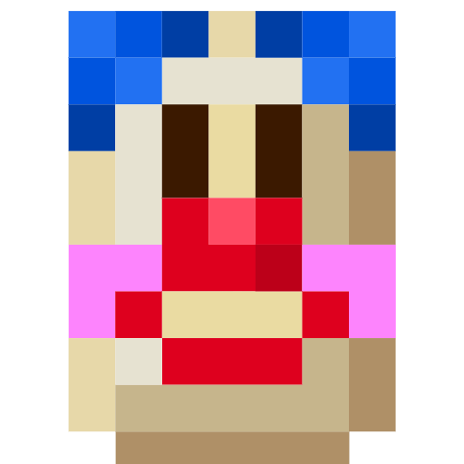 Clown Face as drawn by SerenityOS in 2026 02 04