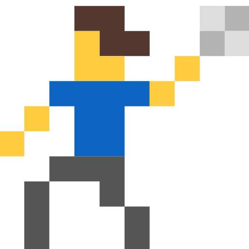 man playing handball as rendered by SerenityOS