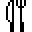 Fork and Knife as drawn by Sharp in Pa 8500