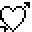 Heart with Arrow as drawn by Sharp in Pa 8500
