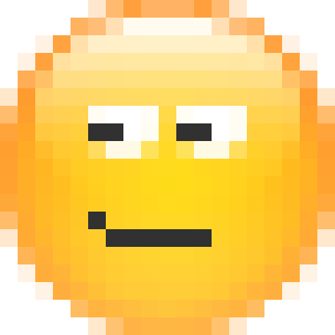 Smirking Face as drawn by Skype in 1.0