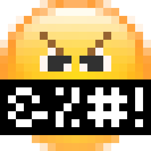 Face with Symbols on Mouth, the design in this release