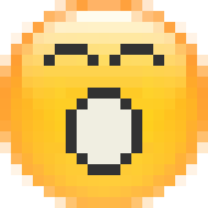Yawning Face as drawn by Skype in 1.0