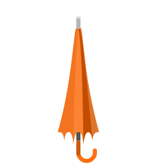 closed umbrella as rendered by Skype