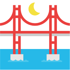 bridge at night as rendered by Skype