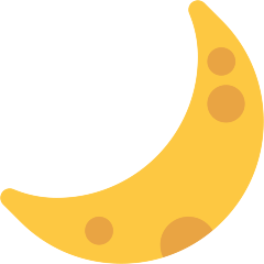 crescent moon as rendered by Skype