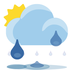 sun behind rain cloud as rendered by Skype