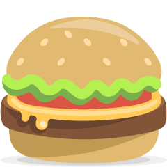 hambúrguer as rendered by Skype