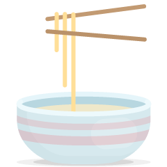 steaming bowl as rendered by Skype