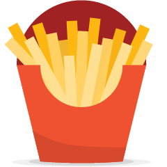 french fries as rendered by Skype