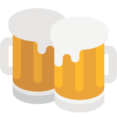 clinking beer mugs as rendered by Skype