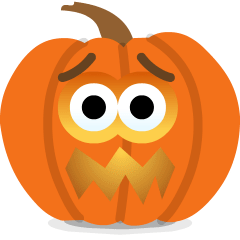 zucca di Halloween as rendered by Skype