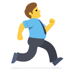 person running as rendered by Skype