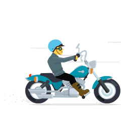 motorcycle as rendered by Skype