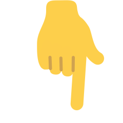 Backhand Index Pointing Down, the design in this release