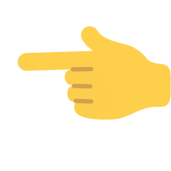 Backhand Index Pointing Left as drawn by Skype in 1.2