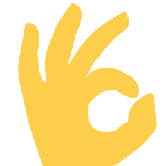 mano che fa OK as rendered by Skype