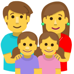 family: man, woman, girl, girl as rendered by Skype