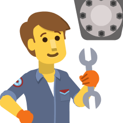 man mechanic as rendered by Skype