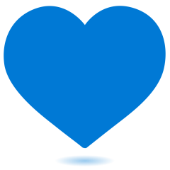 cuore blu as rendered by Skype