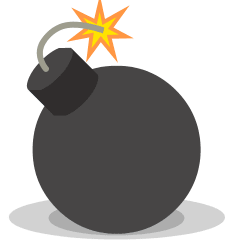 bomb as rendered by Skype