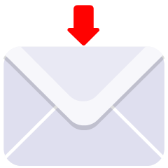 envelope com seta as rendered by Skype