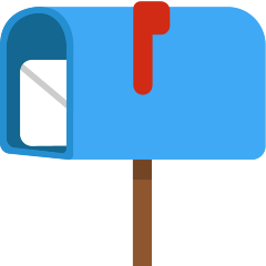 open mailbox with raised flag as rendered by Skype
