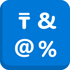 input symbols as rendered by Skype