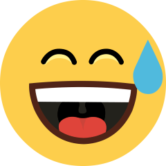 Grinning Face with Sweat, the design in this release